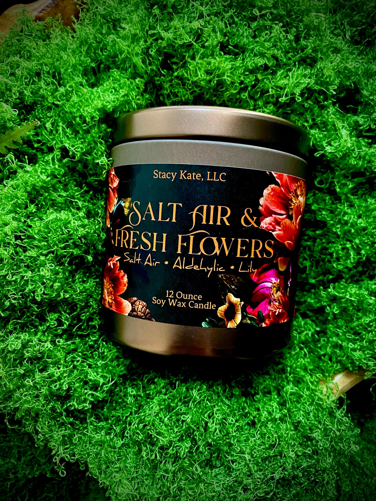 Salt Air & Fresh Flowers Soy Wax Candle