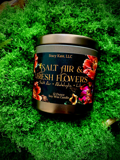 Salt Air & Fresh Flowers Soy Wax Candle