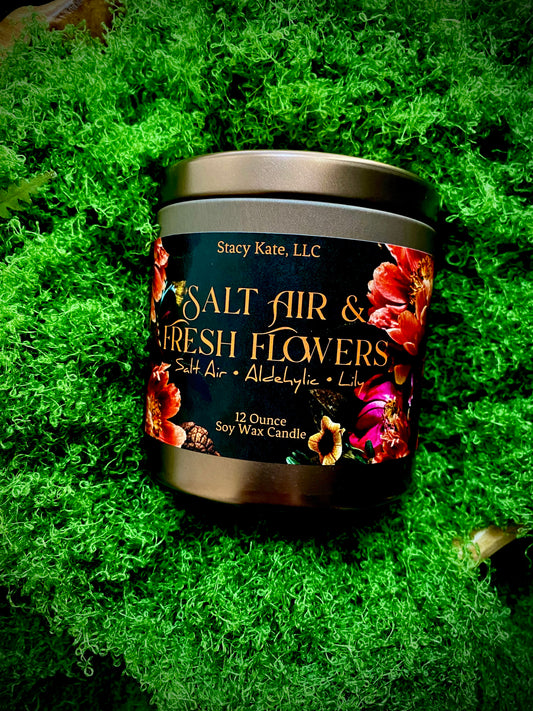 Salt Air & Fresh Flowers Soy Wax Candle