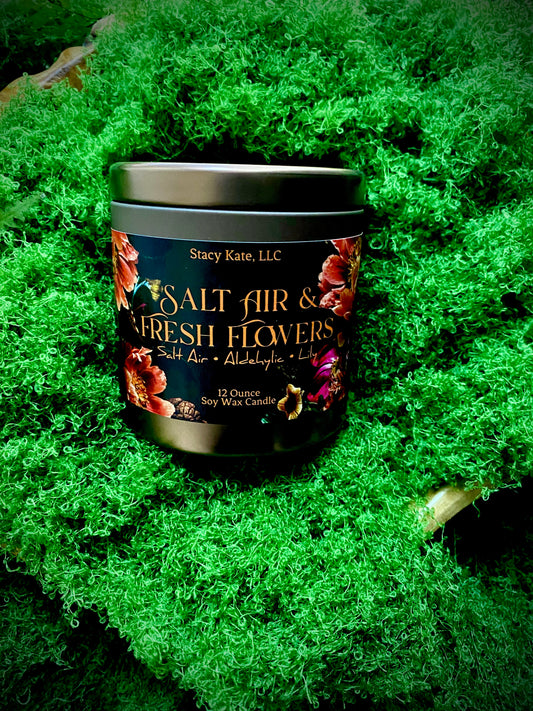 Salt Air & Fresh Flowers Soy Wax Candle